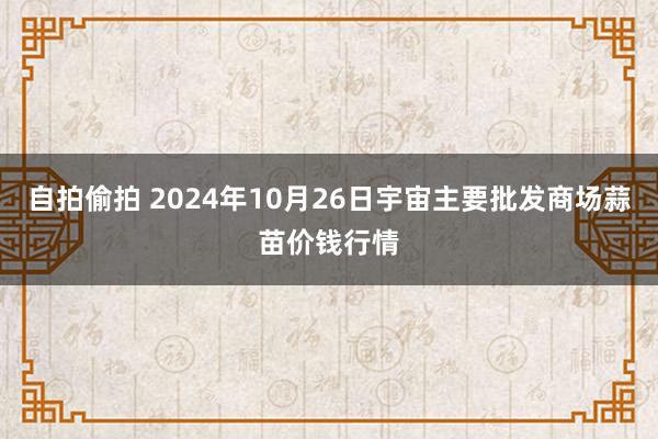 自拍偷拍 2024年10月26日宇宙主要批发商场蒜苗价钱行情