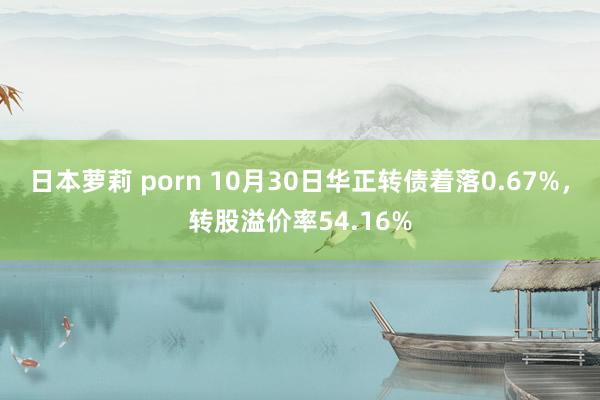 日本萝莉 porn 10月30日华正转债着落0.67%，转股溢价率54.16%