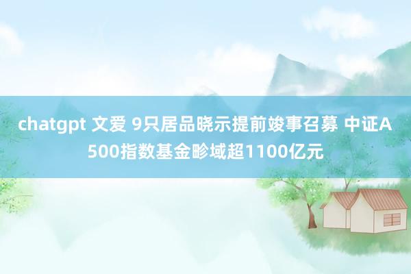 chatgpt 文爱 9只居品晓示提前竣事召募 中证A500指数基金畛域超1100亿元