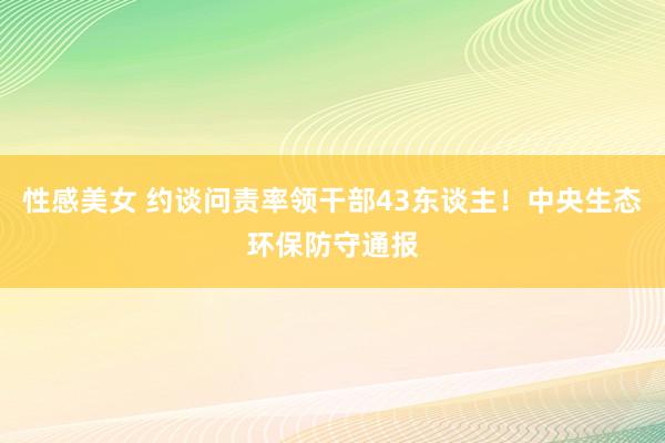 性感美女 约谈问责率领干部43东谈主！中央生态环保防守通报