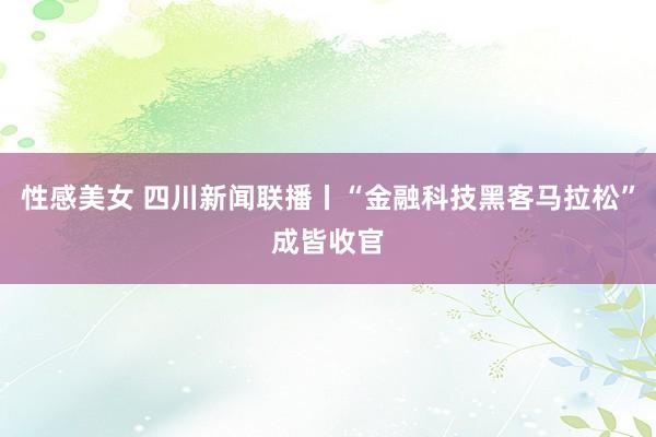 性感美女 四川新闻联播丨“金融科技黑客马拉松”成皆收官