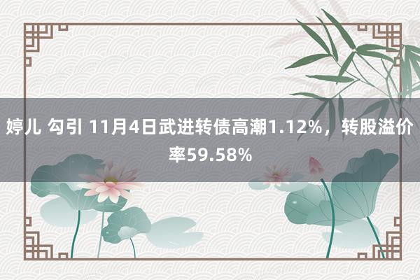 婷儿 勾引 11月4日武进转债高潮1.12%，转股溢价率59.58%