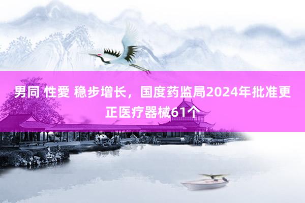 男同 性愛 稳步增长，国度药监局2024年批准更正医疗器械61个