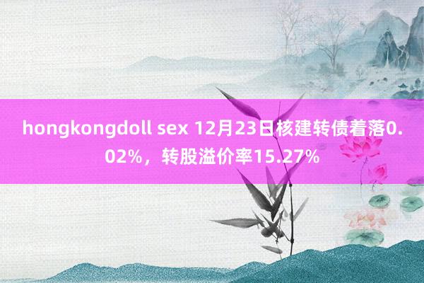 hongkongdoll sex 12月23日核建转债着落0.02%，转股溢价率15.27%