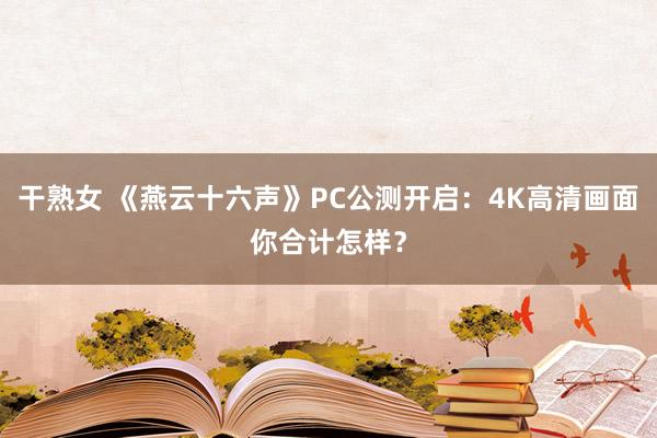 干熟女 《燕云十六声》PC公测开启：4K高清画面你合计怎样？