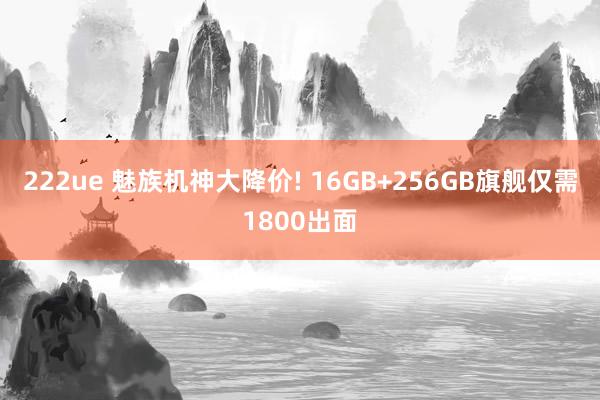 222ue 魅族机神大降价! 16GB+256GB旗舰仅需1800出面