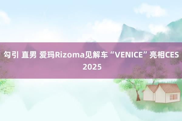 勾引 直男 爱玛Rizoma见解车“VENICE”亮相CES 2025